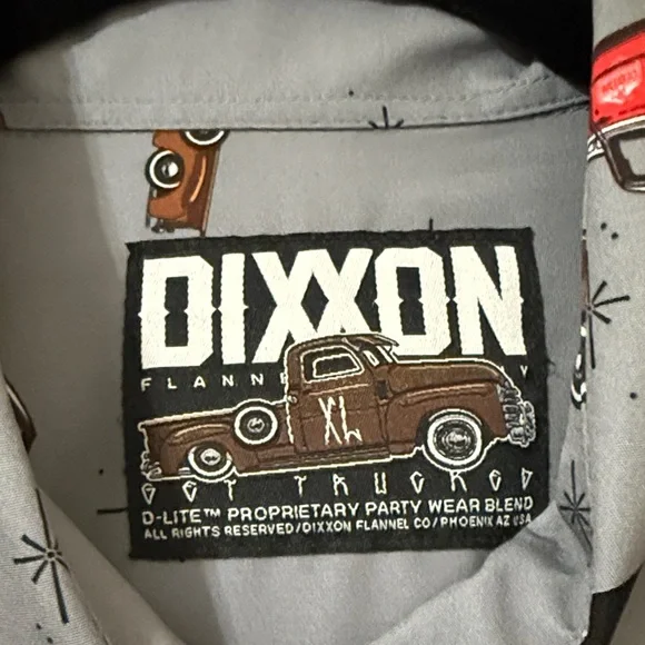 DIXXON Gray Shirt with Colorful Car Print - Picture 2 of 3